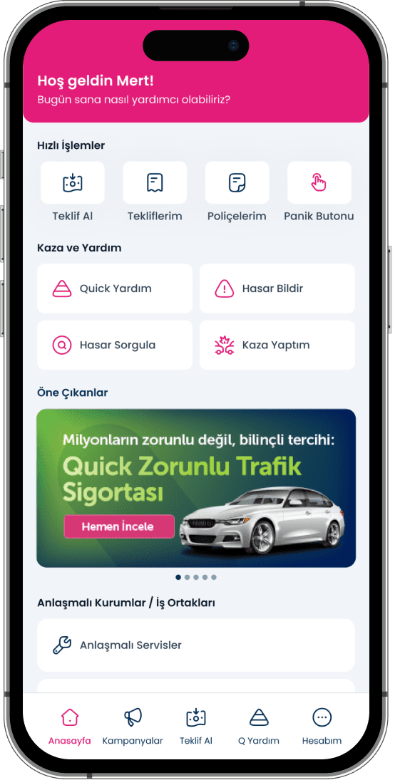 Quick Mobil Uygulama